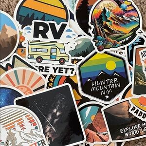 30 Outdoors Themed Stickers‎